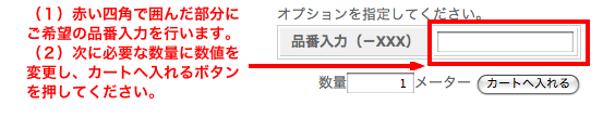 オプション入力方法
